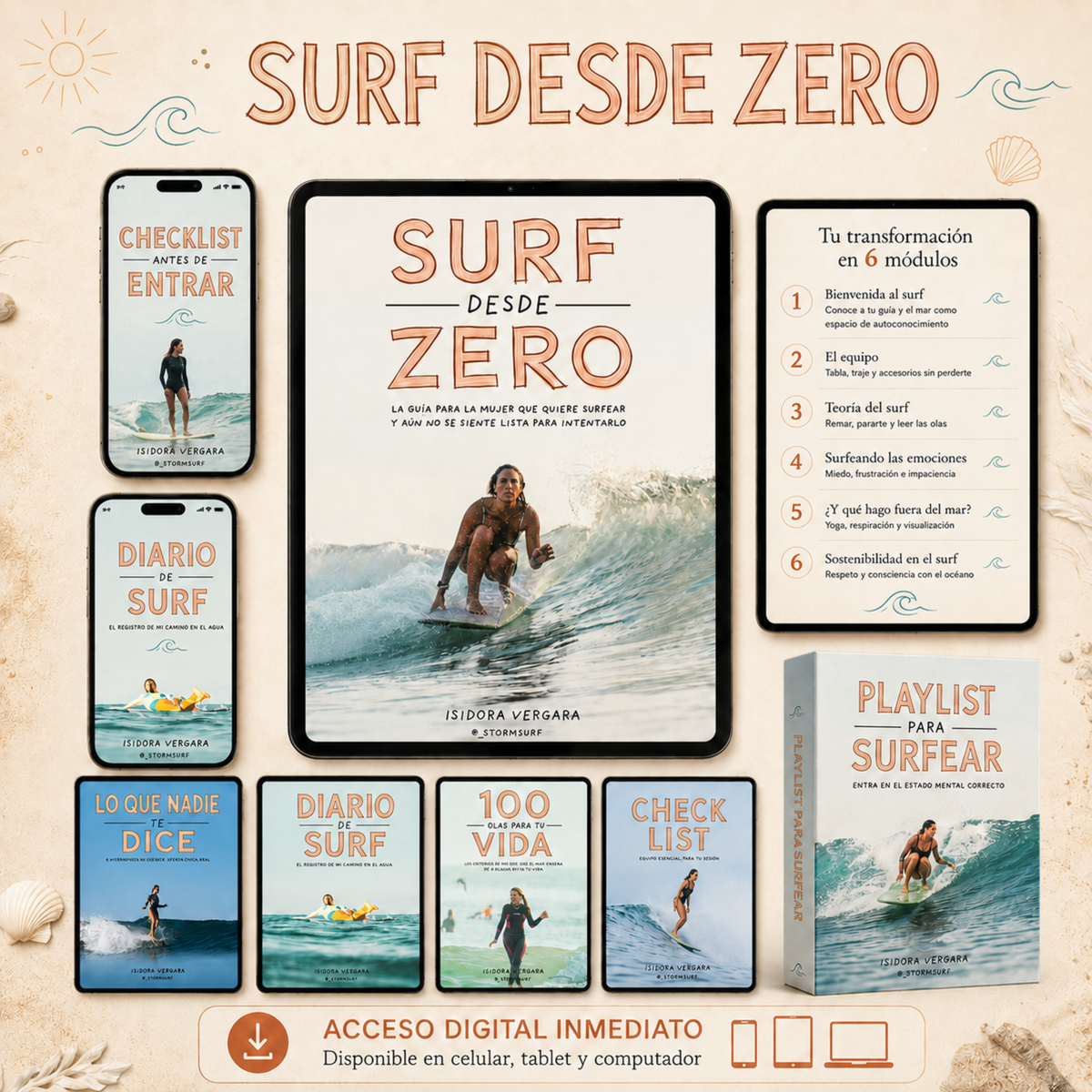 🏄🏻‍♀️ Surf desde Zero + 5 Bonos de Regalo 💝
